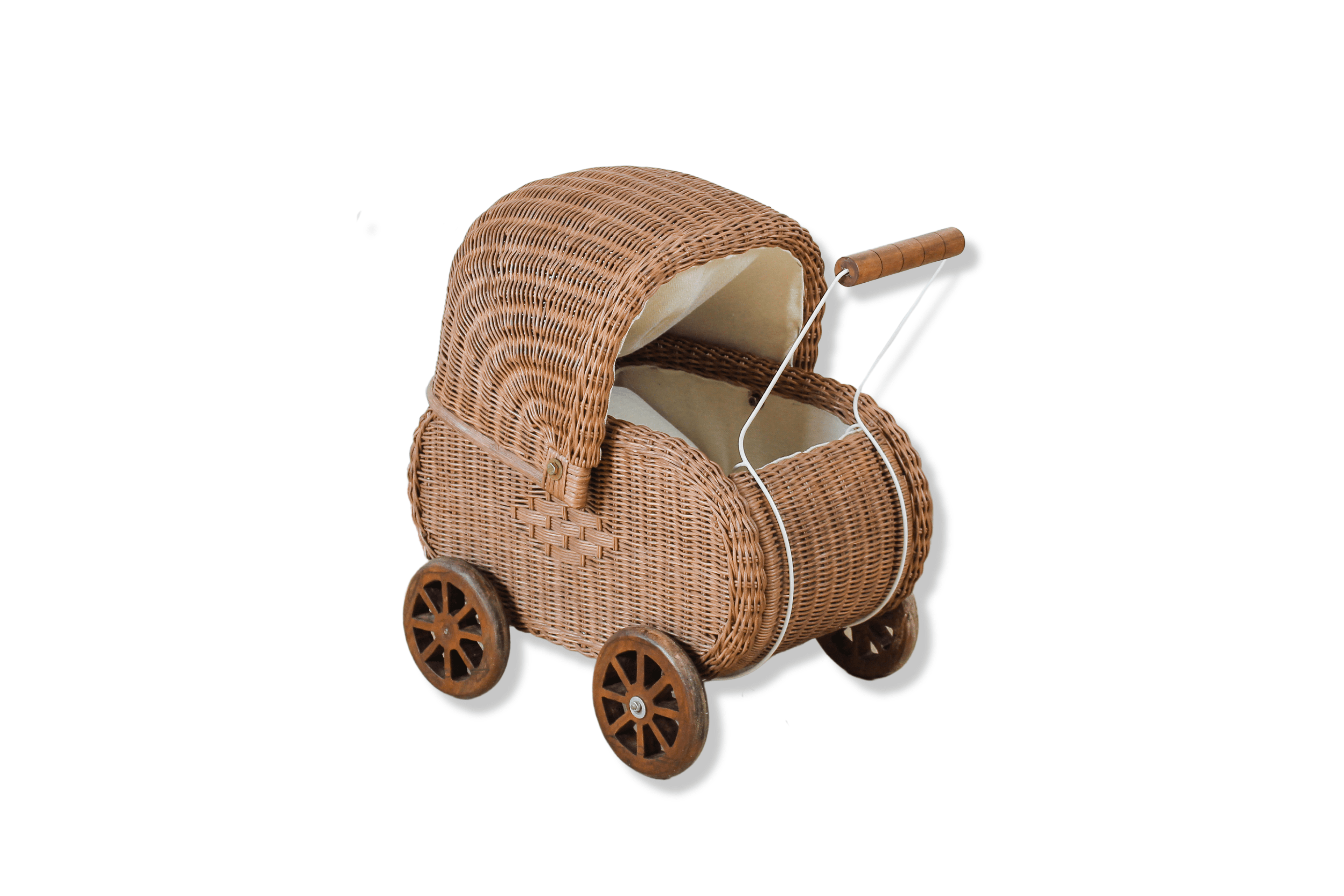 Lullaby Rattan Vintage Charm Rattan Doll Pram