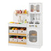 GBruno Kids Kitchen Playset with Cooking Accessories and Toy Cuttable Veggies-White GBruno Store