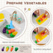 GBruno Kids Kitchen Playset with Cooking Accessories and Toy Cuttable Veggies-White GBruno Store