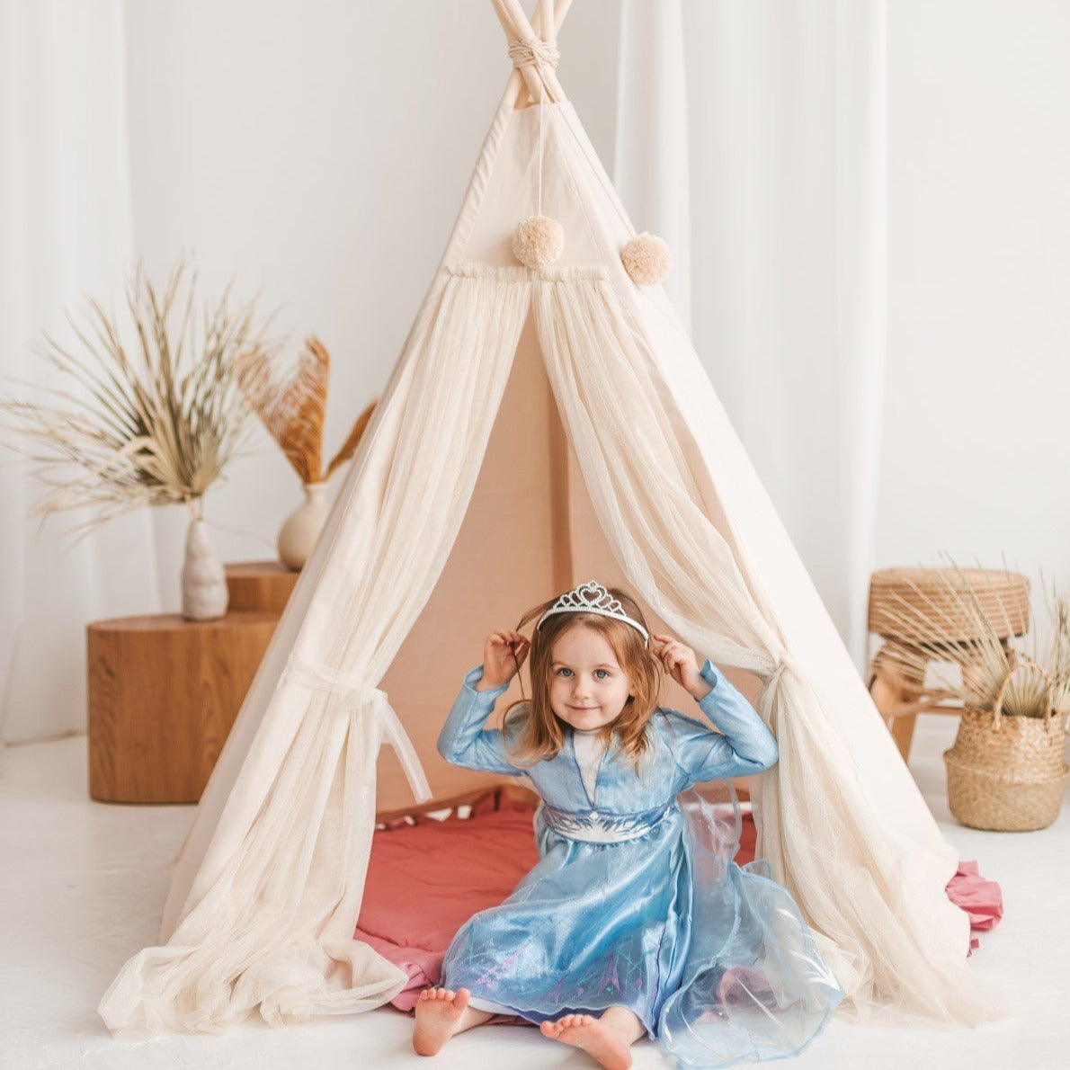 MINICAMP PP-BEIG-FEI Kids Fairy Play Tent with Tulle