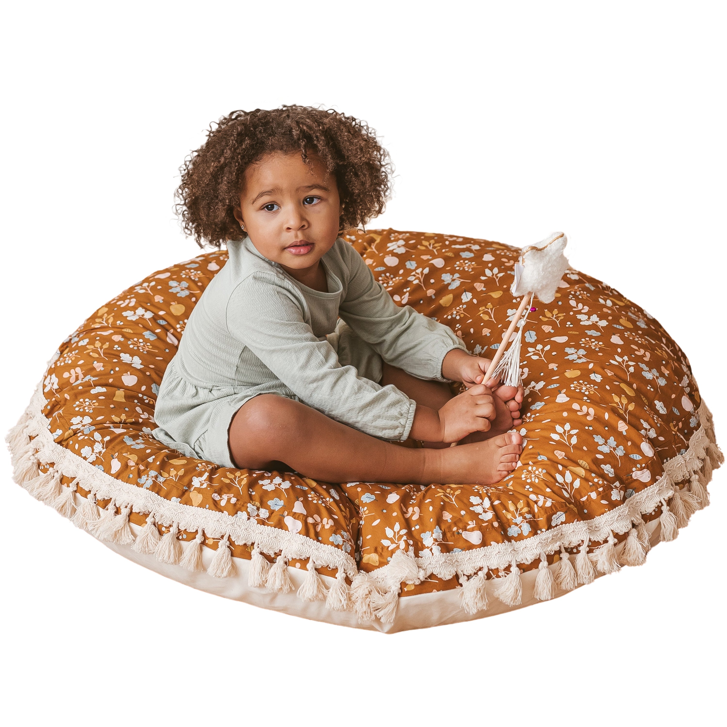 MINICAMP FP-FRUIT-L Kid's Floor Cushion - Plant Pattern