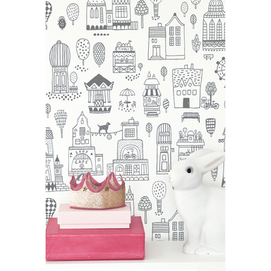 Majvillan Wallpaper for Kids Little Town