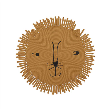 OYOY Mara Lion Rug M107406 white background