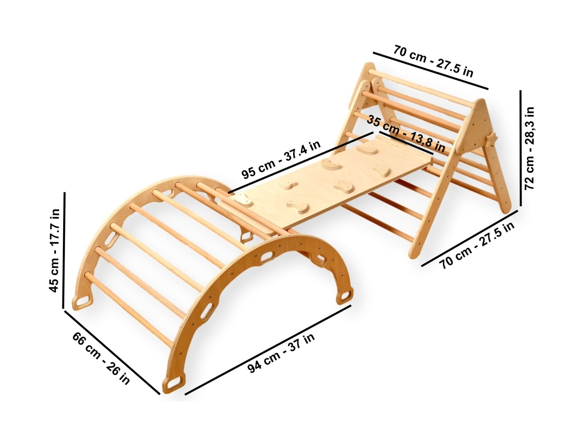 Kidodido Montessori Indoor Playground / Medium Size / 4 Pieces Set