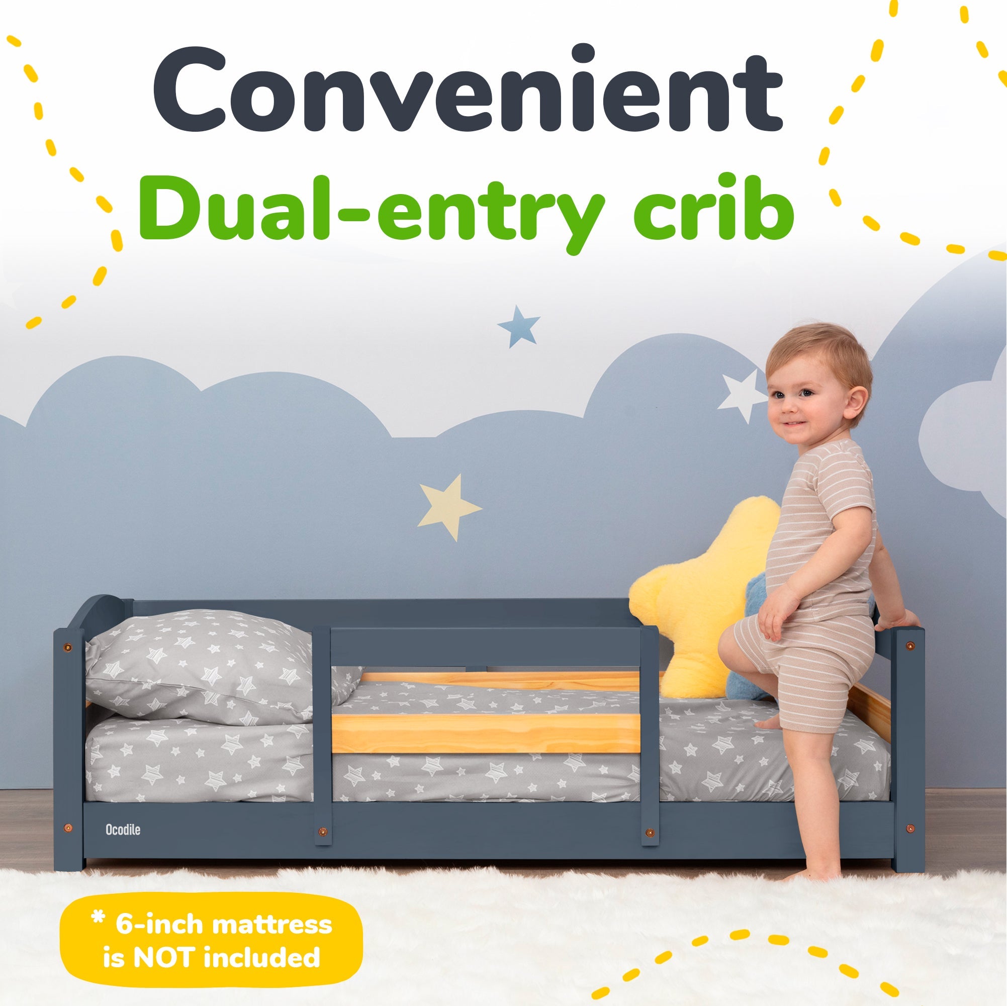 Ocodile Floor Bed - Crib Size