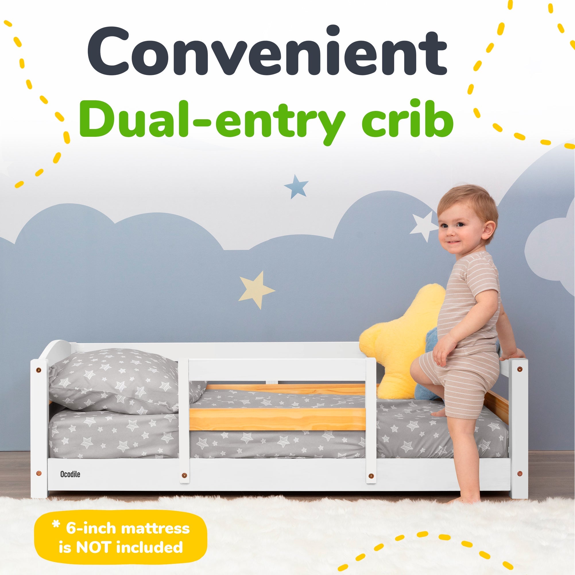 Ocodile Floor Bed - Crib Size