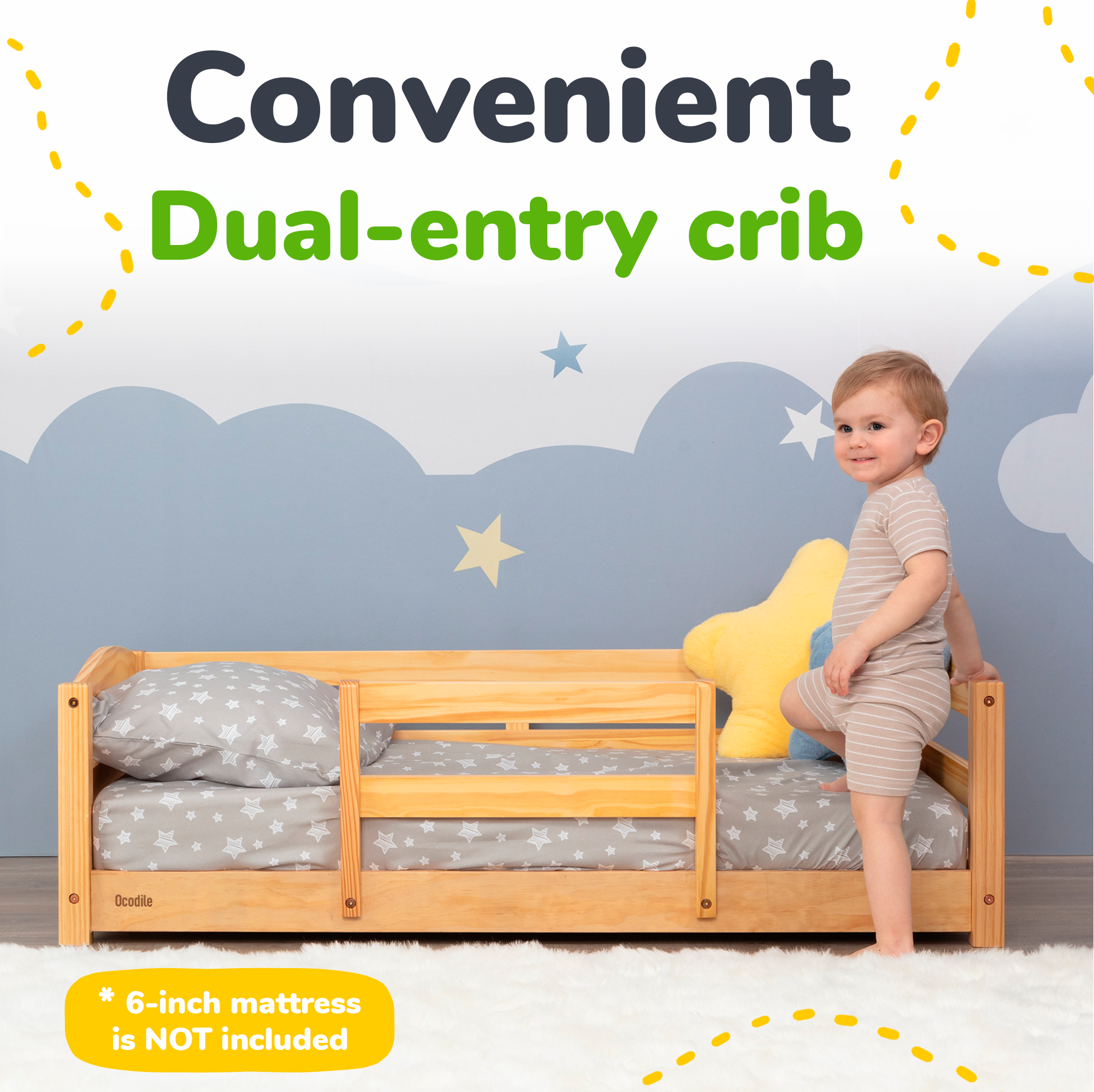 Ocodile Floor Bed - Crib Size