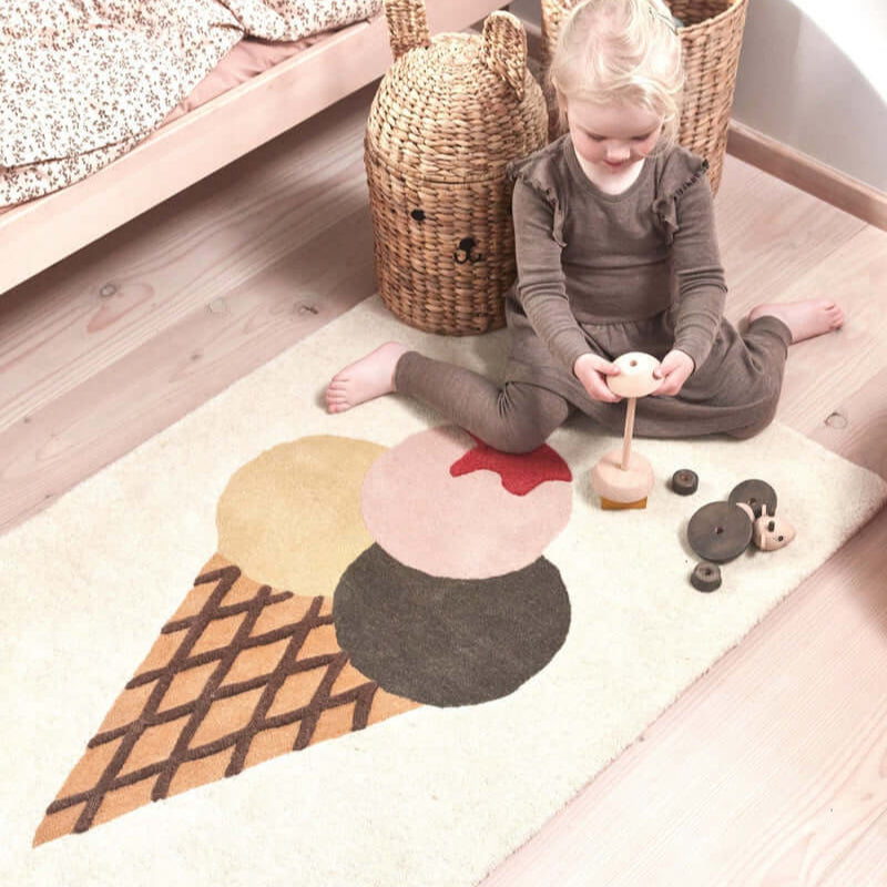 OYOY Ice Cream Rug for Kids