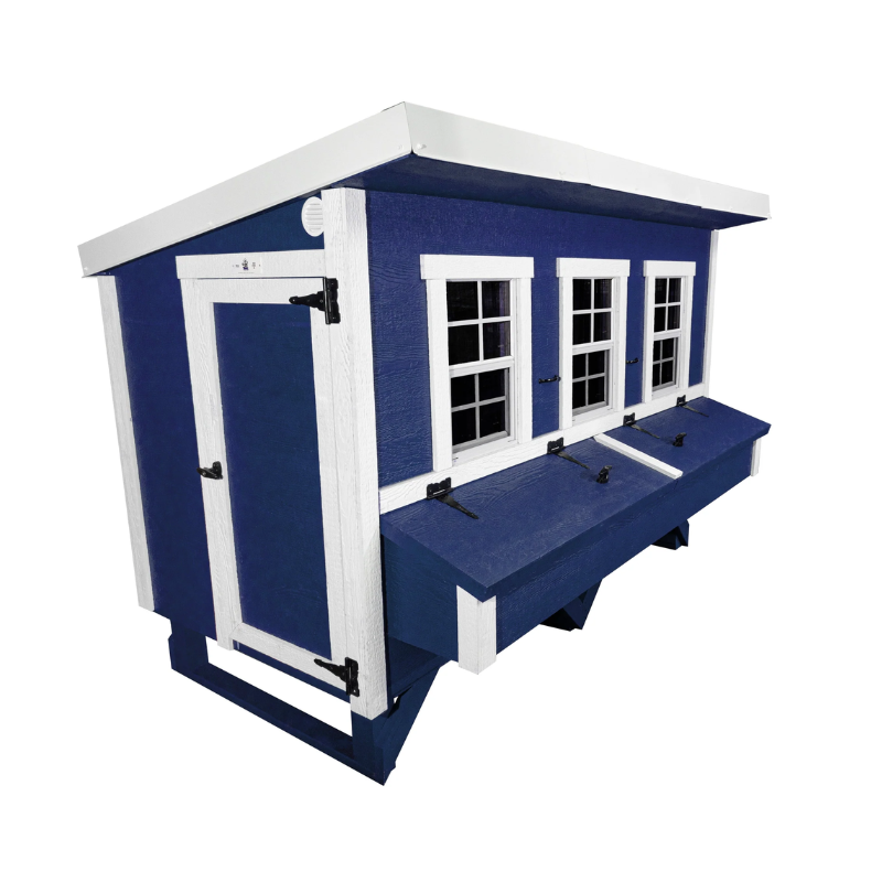 OverEZ Chicken Coop XL Blue Right Front 