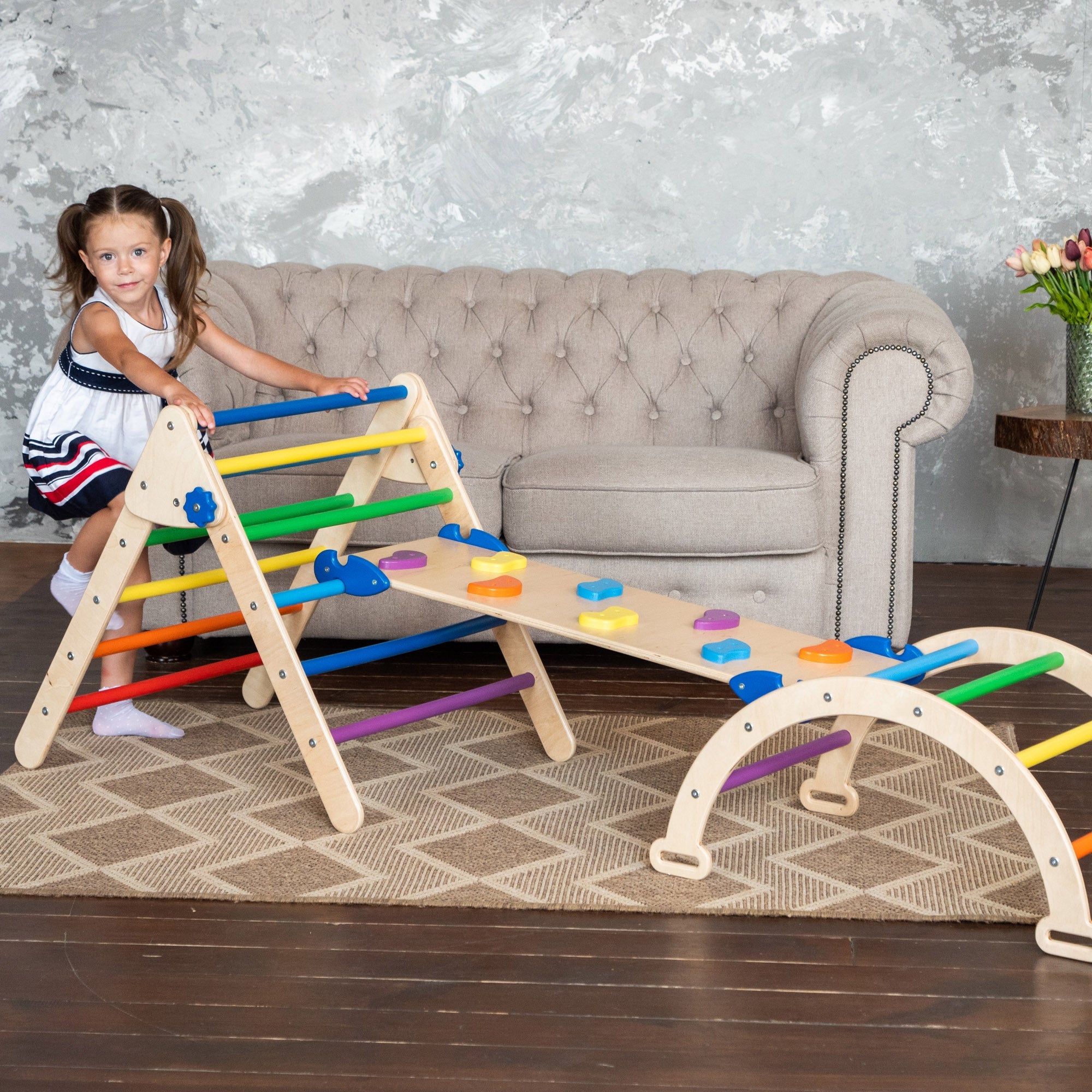 Woodandhearts Montessori Climbing Set of 3