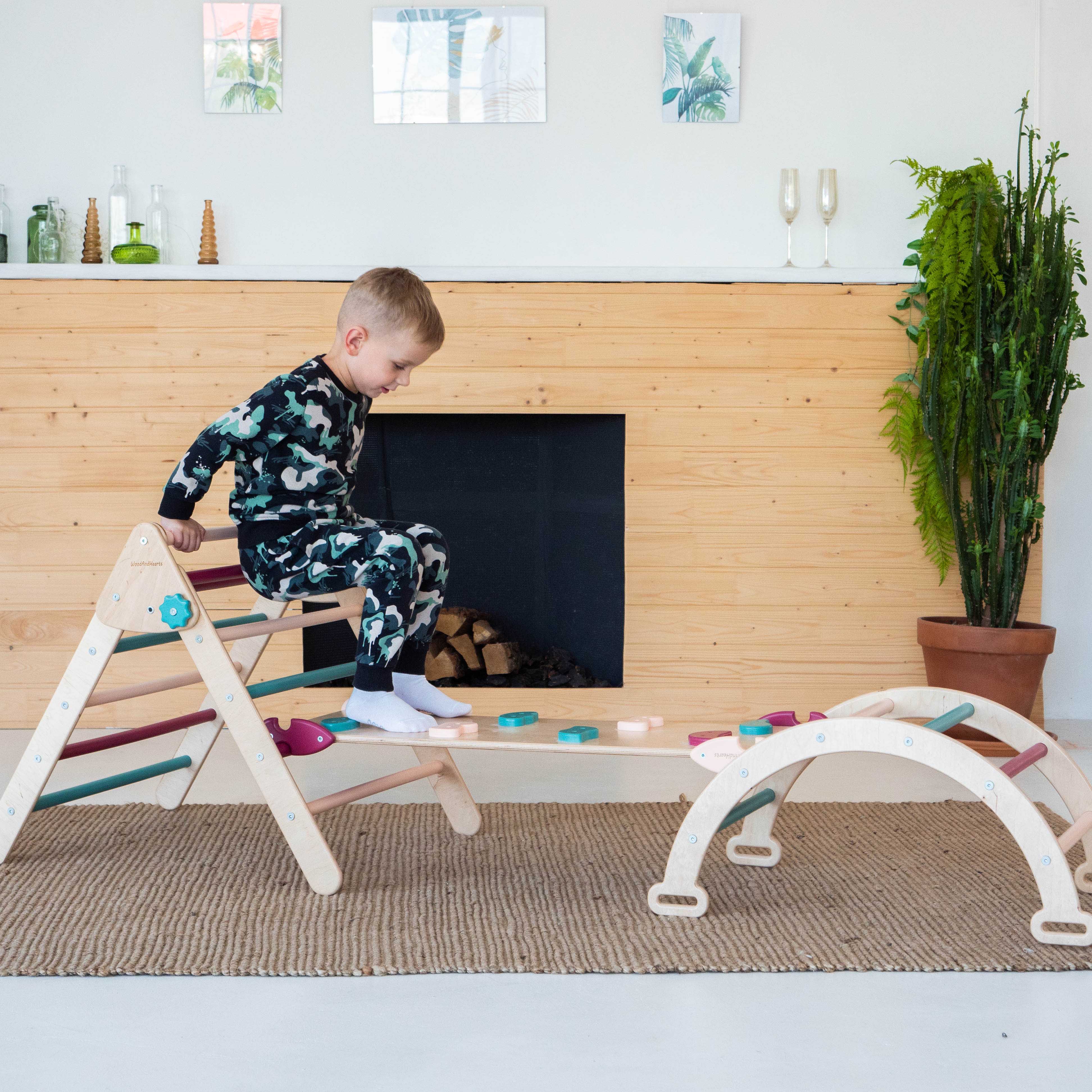 Woodandhearts Montessori Climbing Set of 3