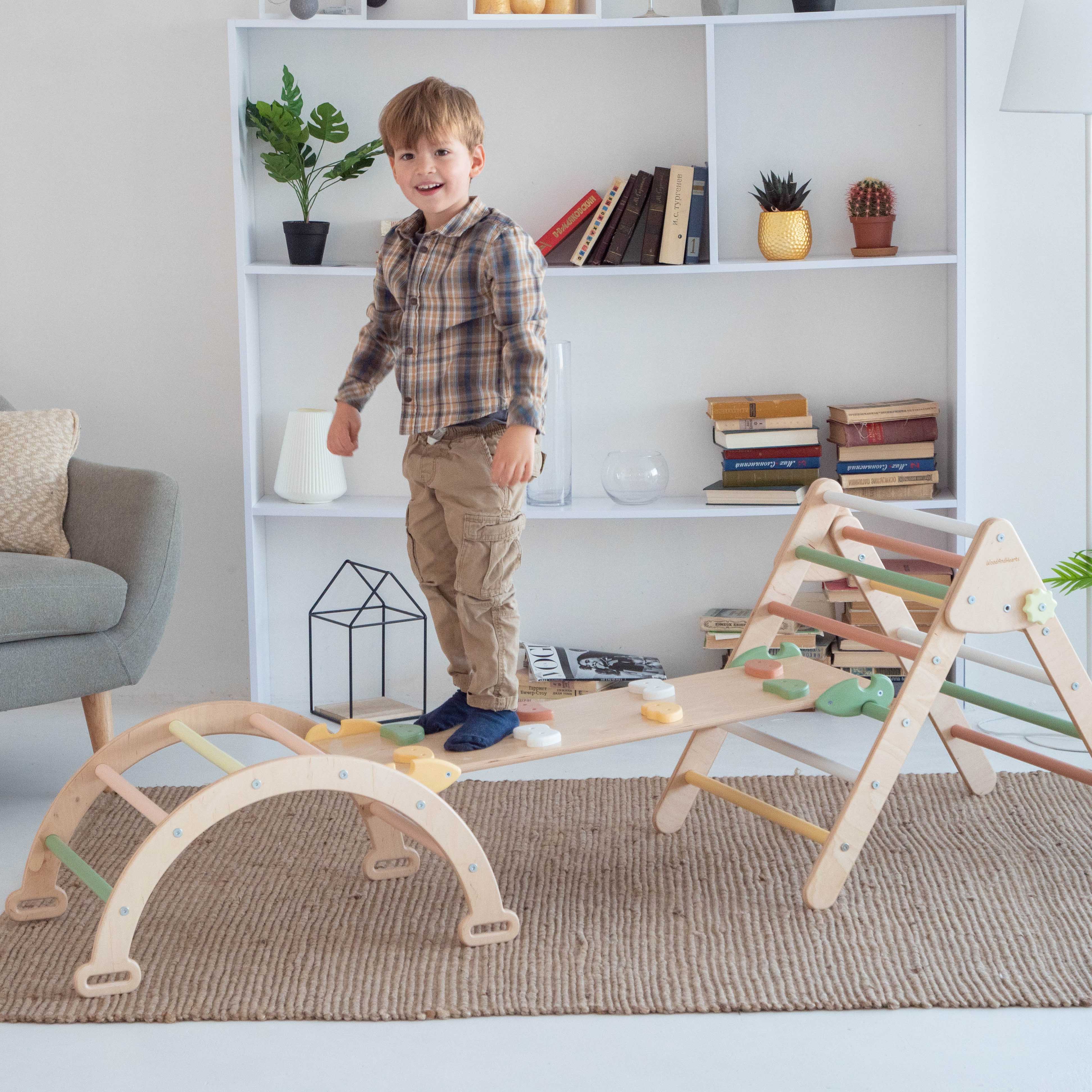 Woodandhearts Montessori Climbing Set of 3