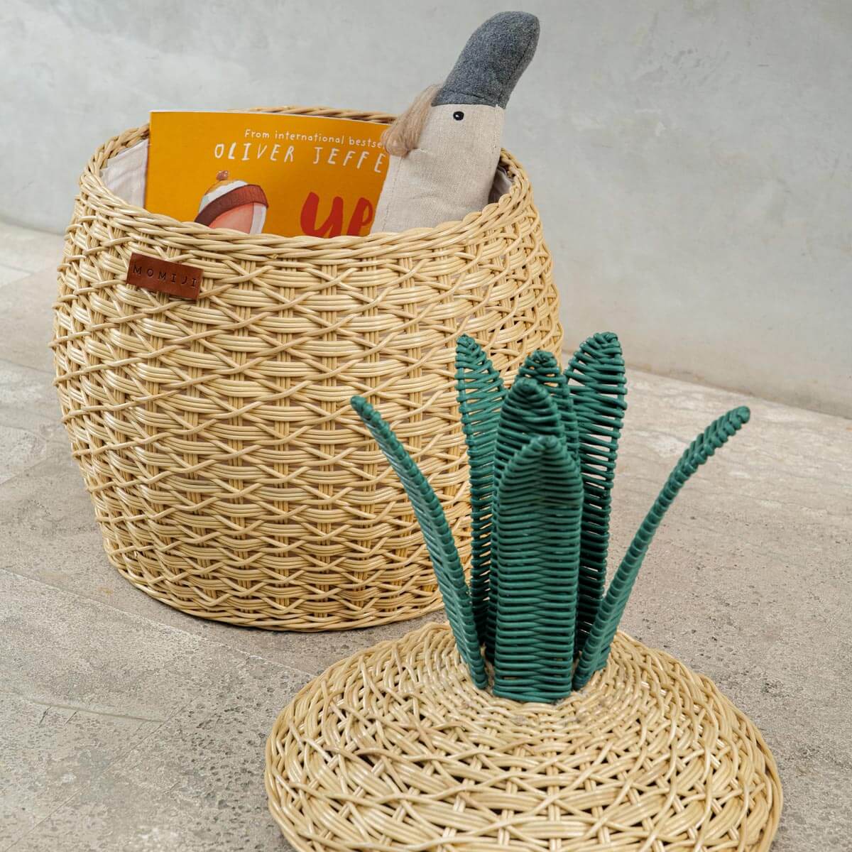 MOMIJI Pineapple Rattan Storage Basket Natural - Medium MOMIJI US LLC