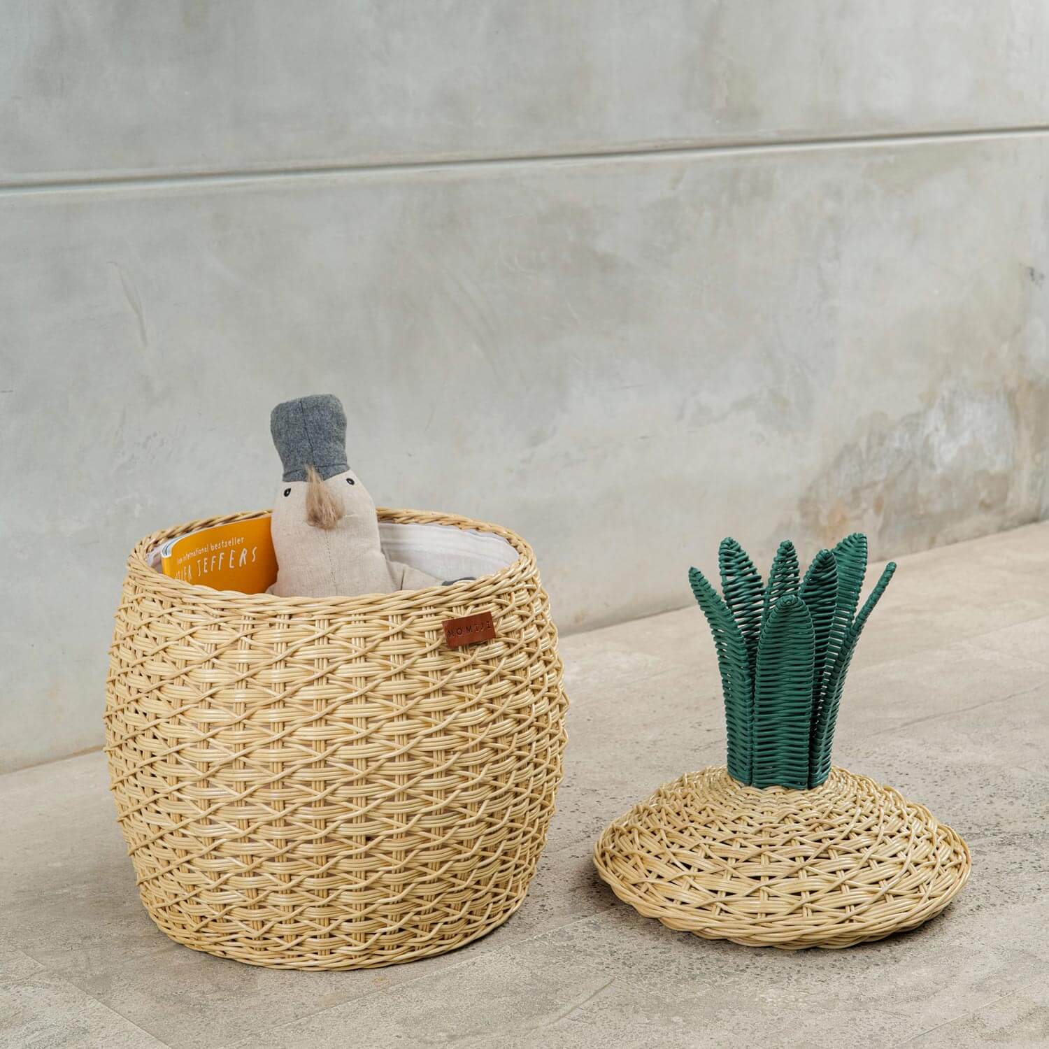 MOMIJI Pineapple Rattan Storage Basket Natural - Medium MOMIJI US LLC