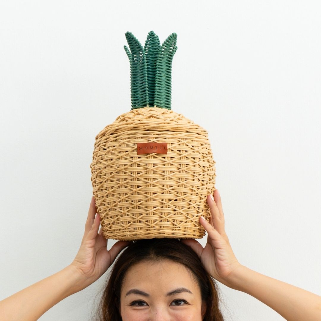 MOMIJI Pineapple Rattan Storage Basket Natural - Small MOMIJI US LLC
