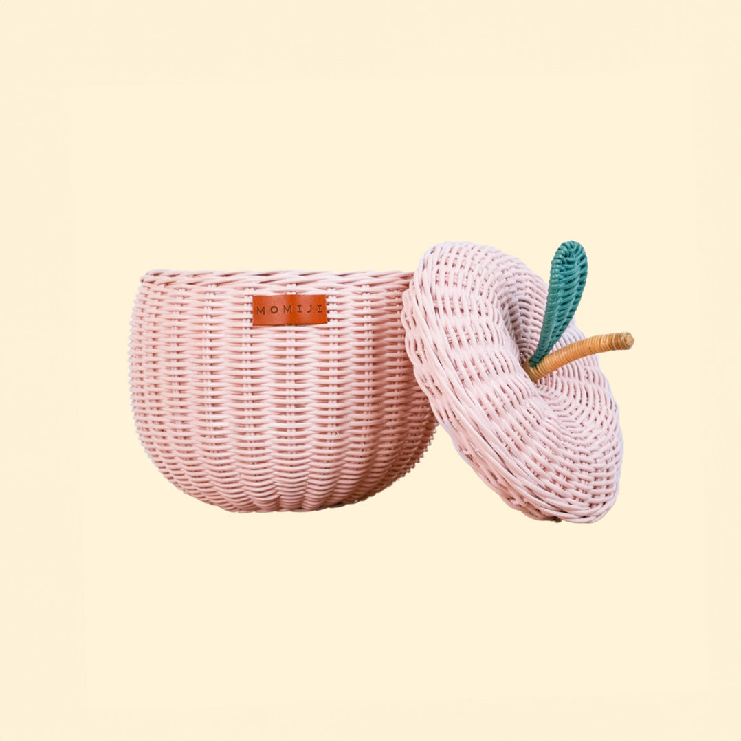 MOMIJI Apple Rattan Storage Basket Pink - Small MOMIJI US LLC