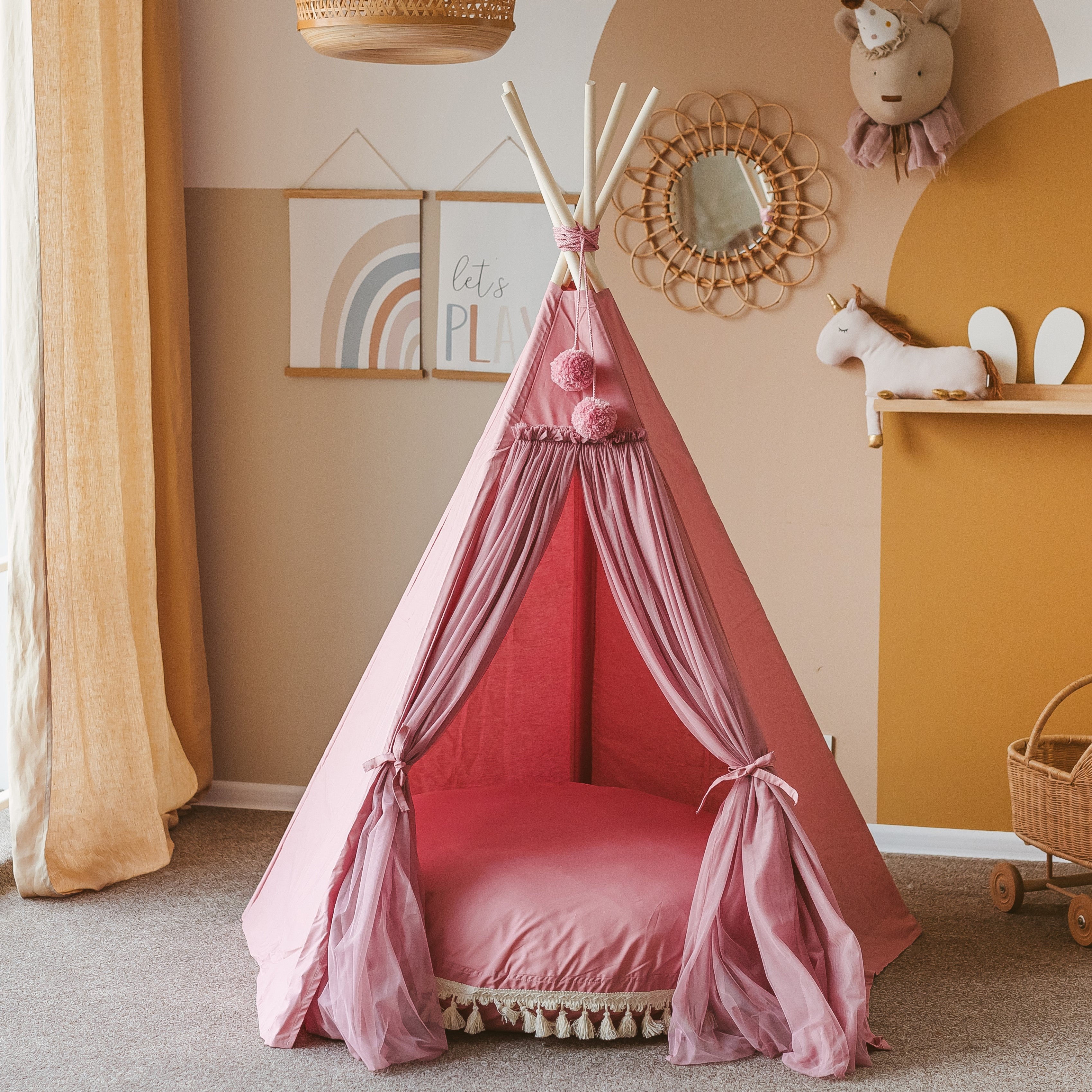 MINICAMP PP-PINK-FEI Kids Fairy Play Tent in Rose