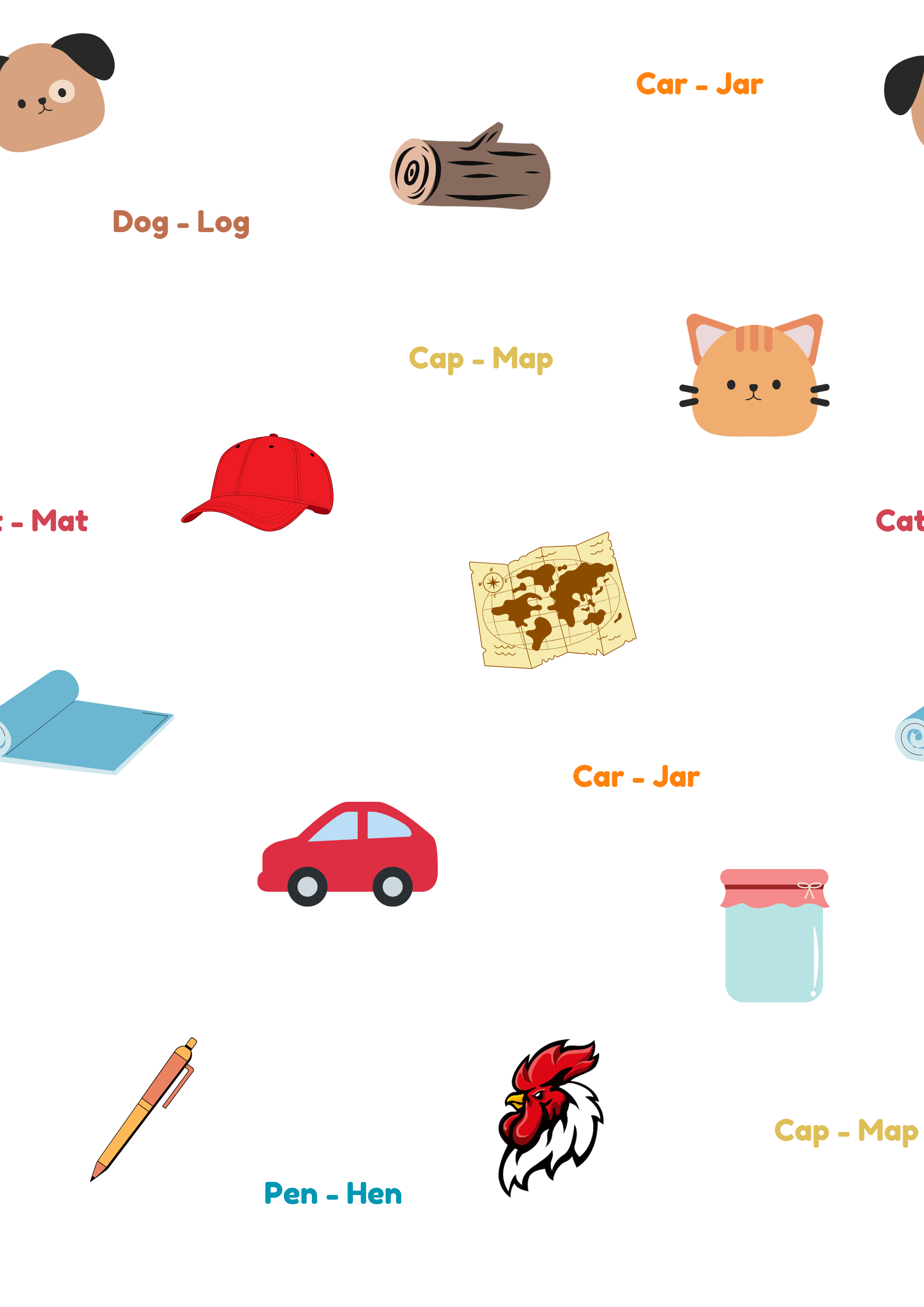 PushpLinen Rhyming-Characters Printed Canopy