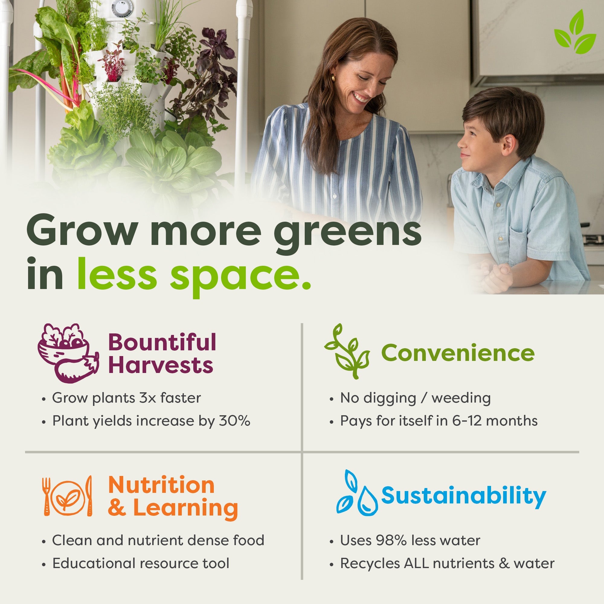 Tower Garden HOME with Support Cage Bundle