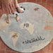 OYOY The World Tufted Kids Rug kid standing on rug