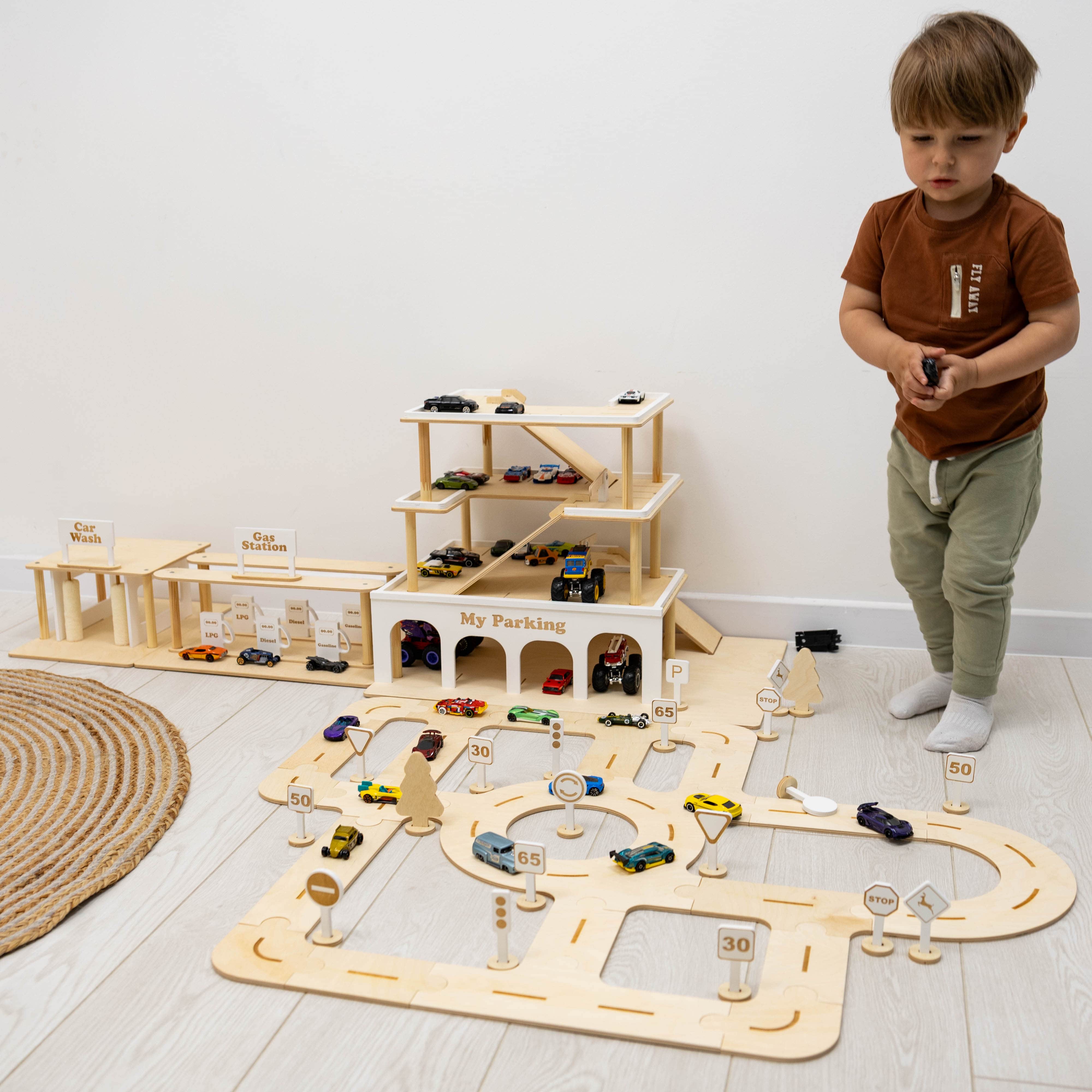 Enjoy the Wood Toy Parking Garage