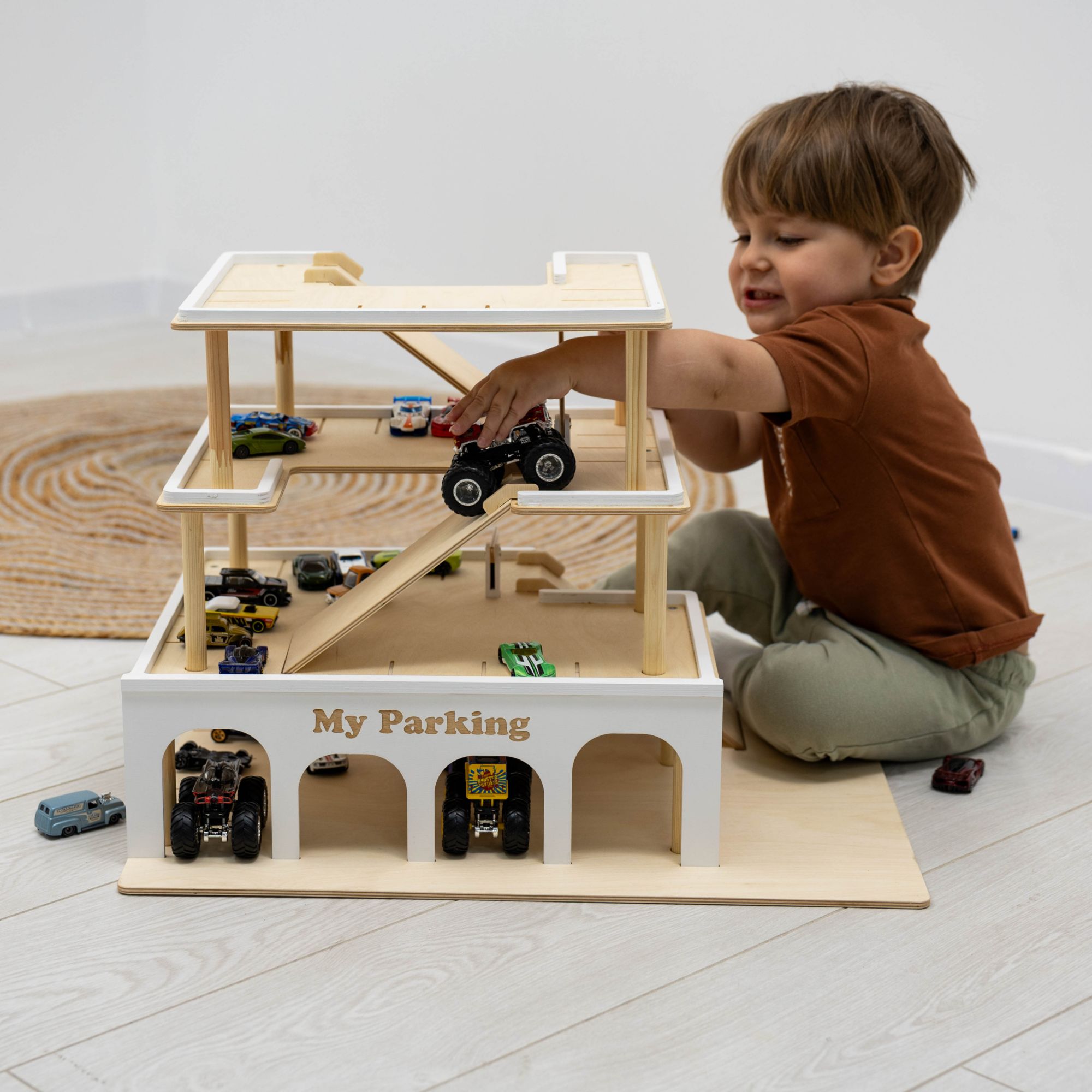 Enjoy the Wood Toy Parking Garage