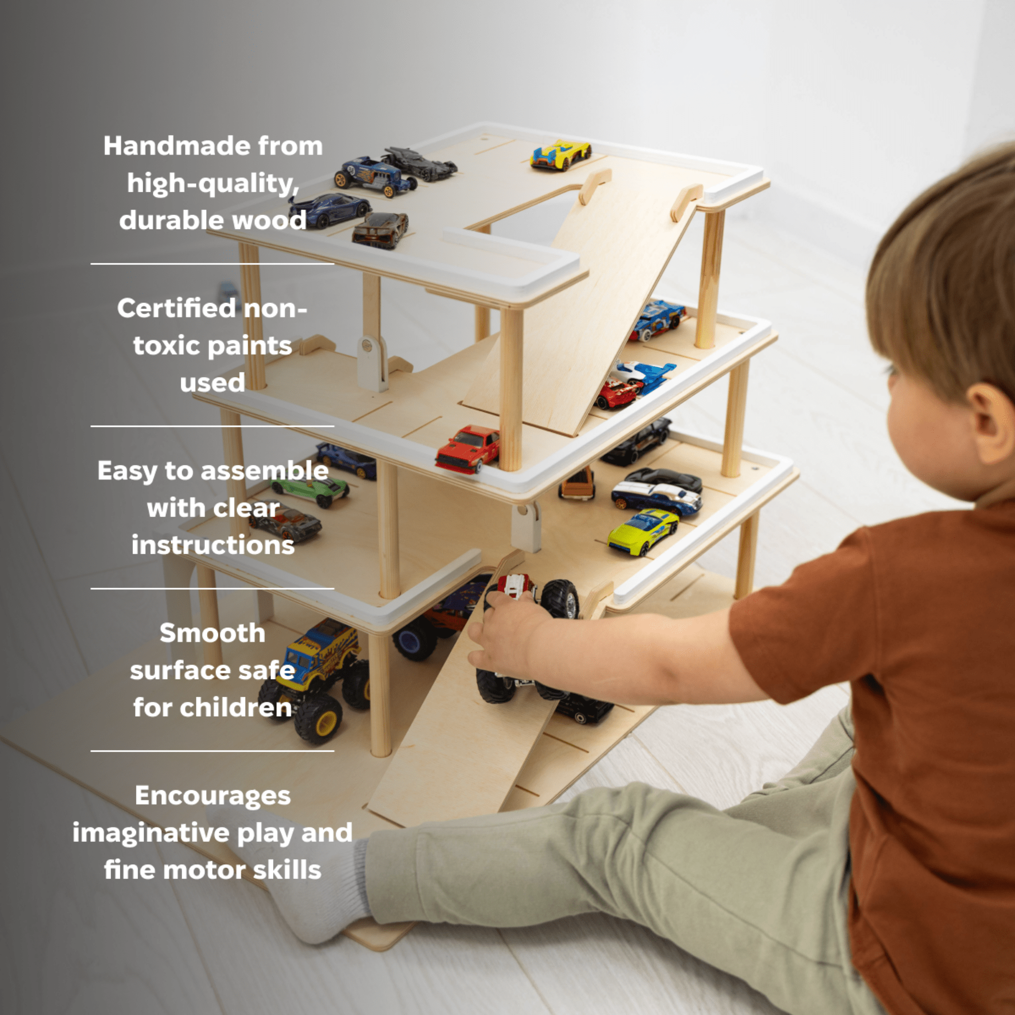 Enjoy the Wood Toy Parking Garage
