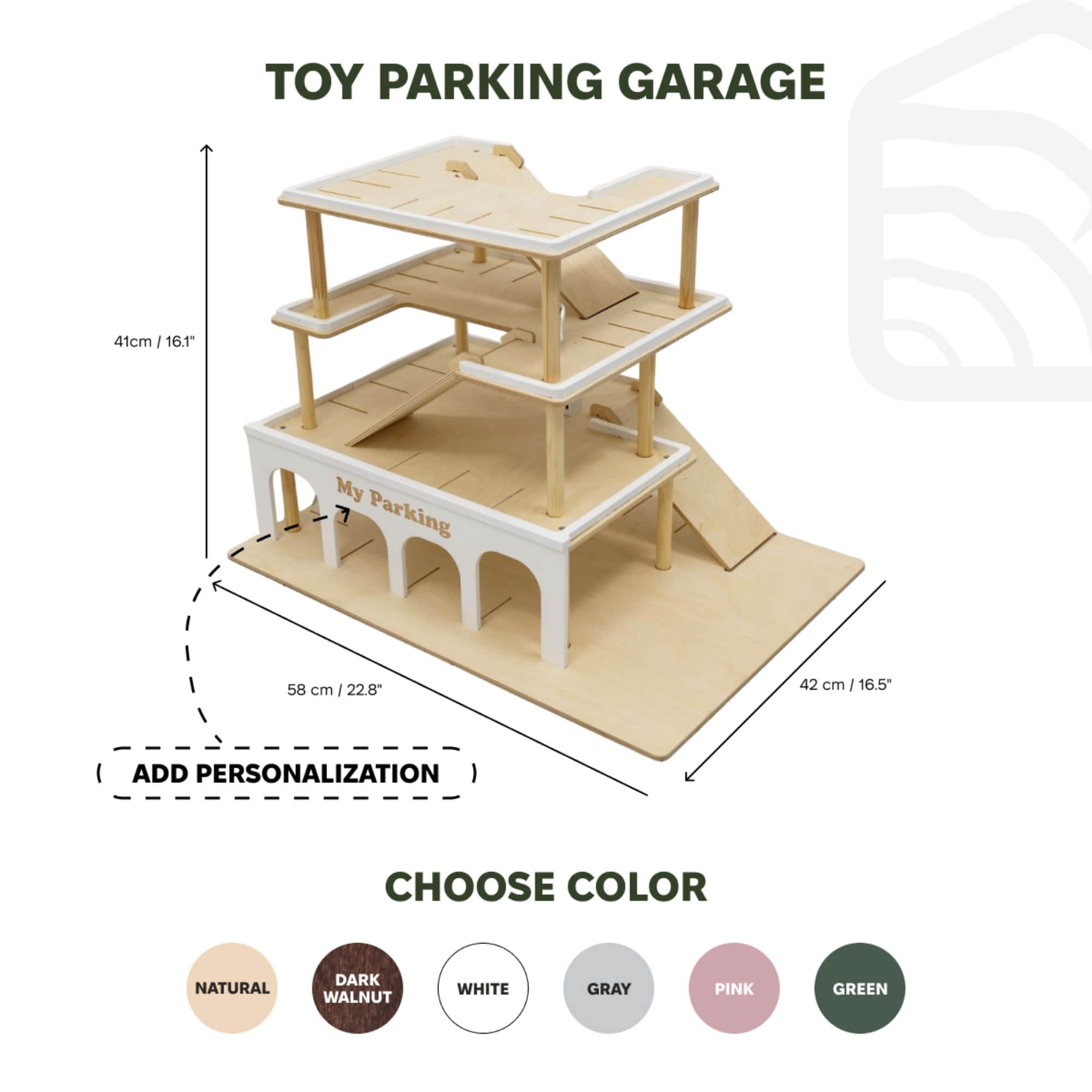 Enjoy the Wood Toy Parking Garage