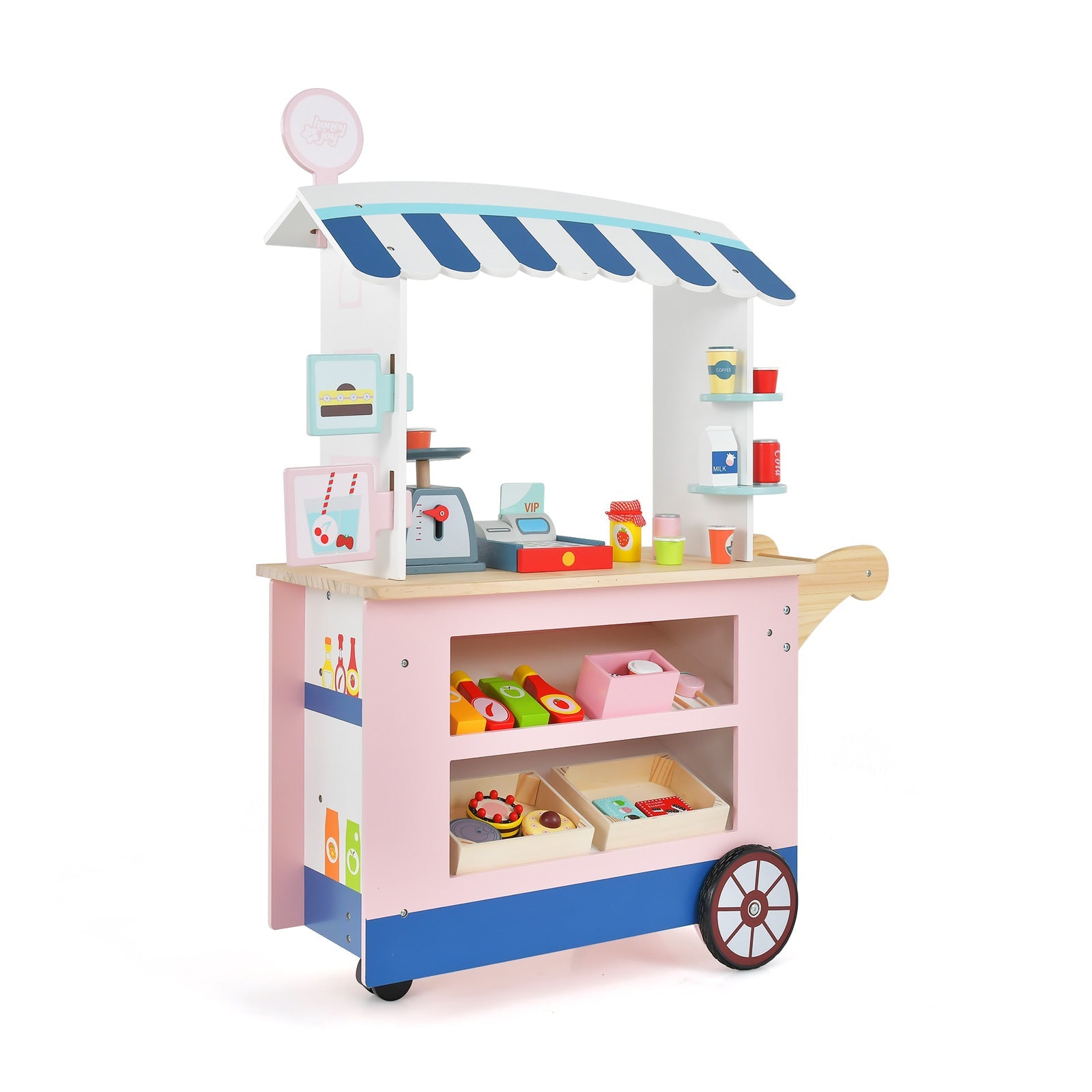 GBruno Toy Cart Play Set with POS Machine and Lovely Scale