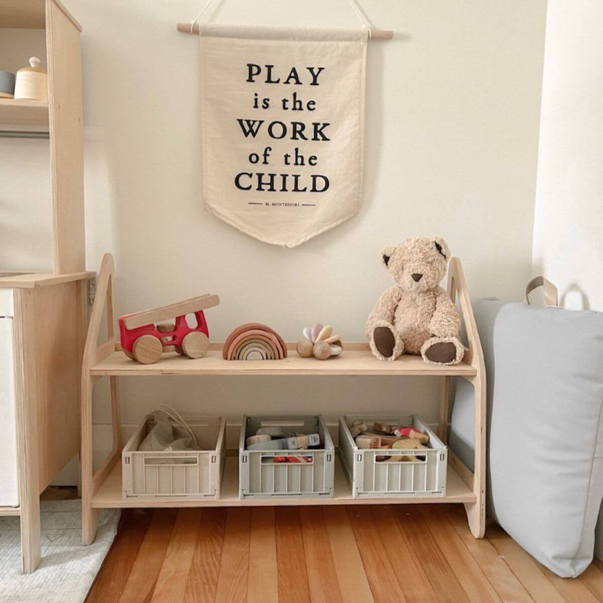 Enjoy the Wood Playroom Organization Furniture