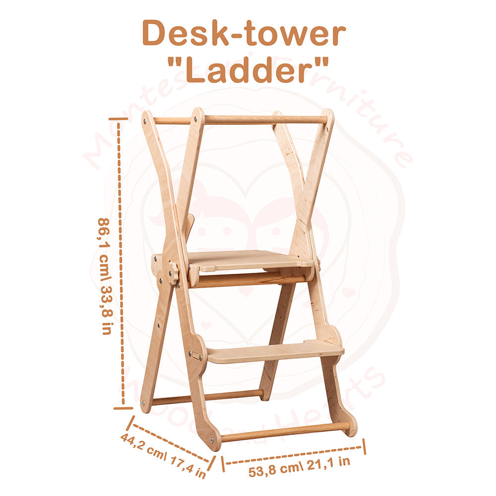 Woodandhearts Foldable Kitchen Tower