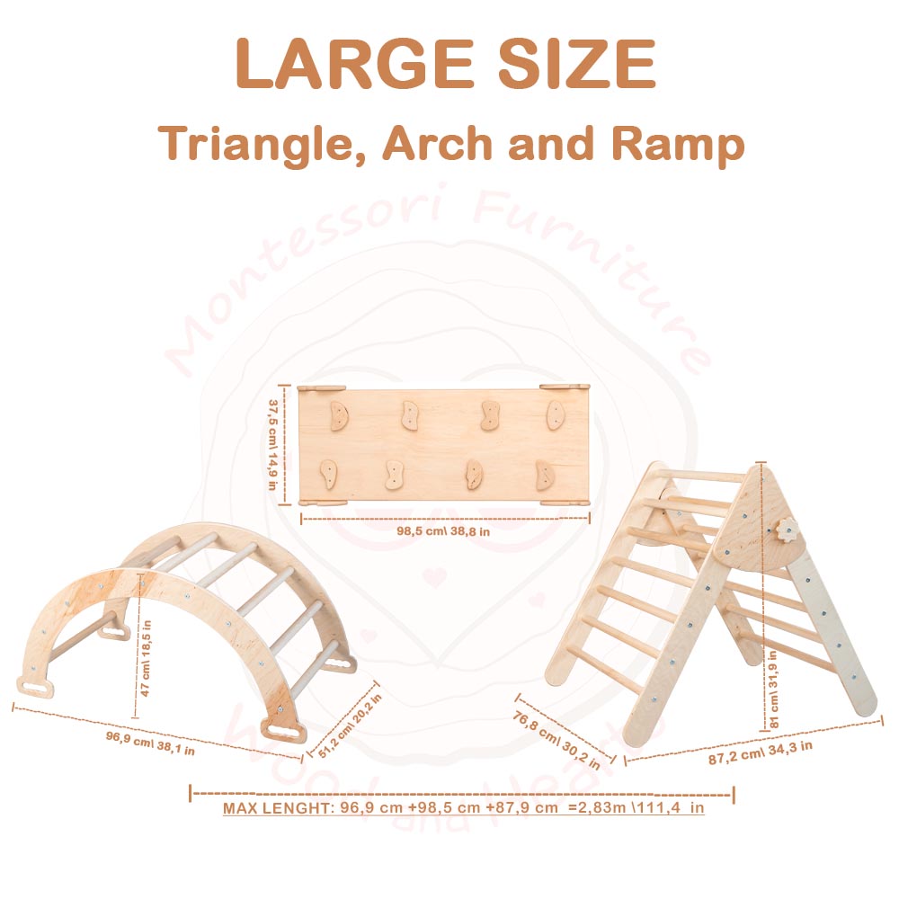 Woodandhearts Montessori Climbing Set of 3