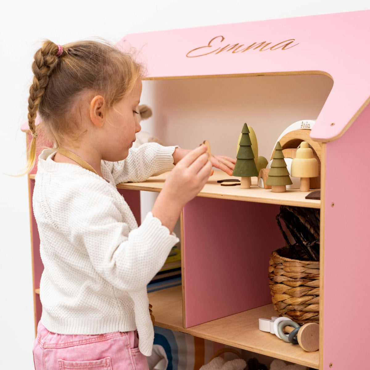 Enjoy the Wood Doll House Bookcase