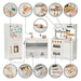 Teamson Kids Little Chef Atlanta Large Modular Play Kitchen TD-13850B details white kitchen