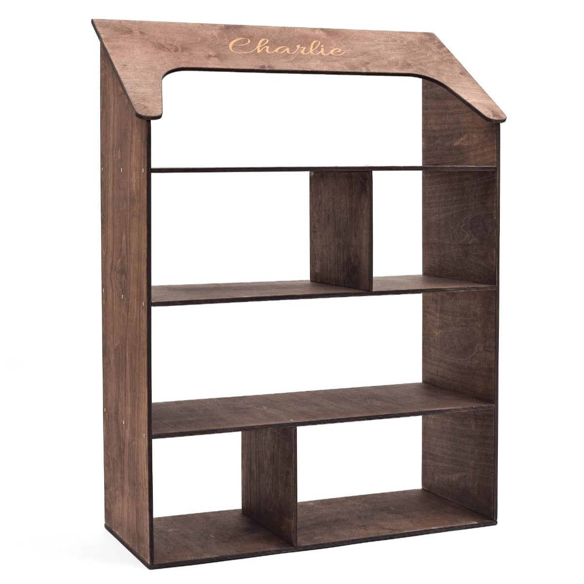Enjoy the Wood Pink Dollhouse Bookcase