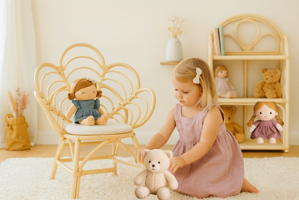 Lullaby Rattan Blossom Dreams Girls Bedroom Rattan Decorative Flower Chair