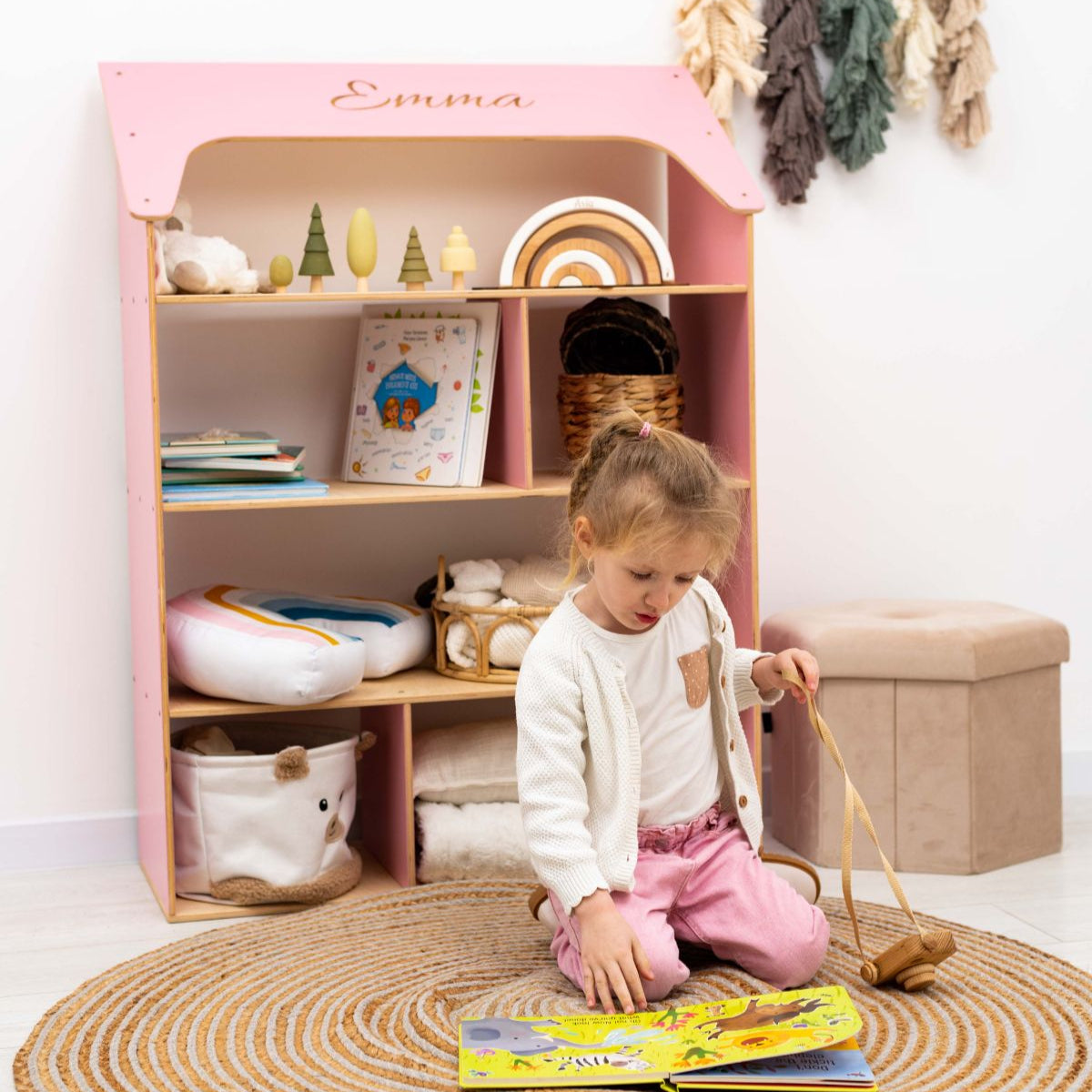 Enjoy the Wood Doll House Bookcase