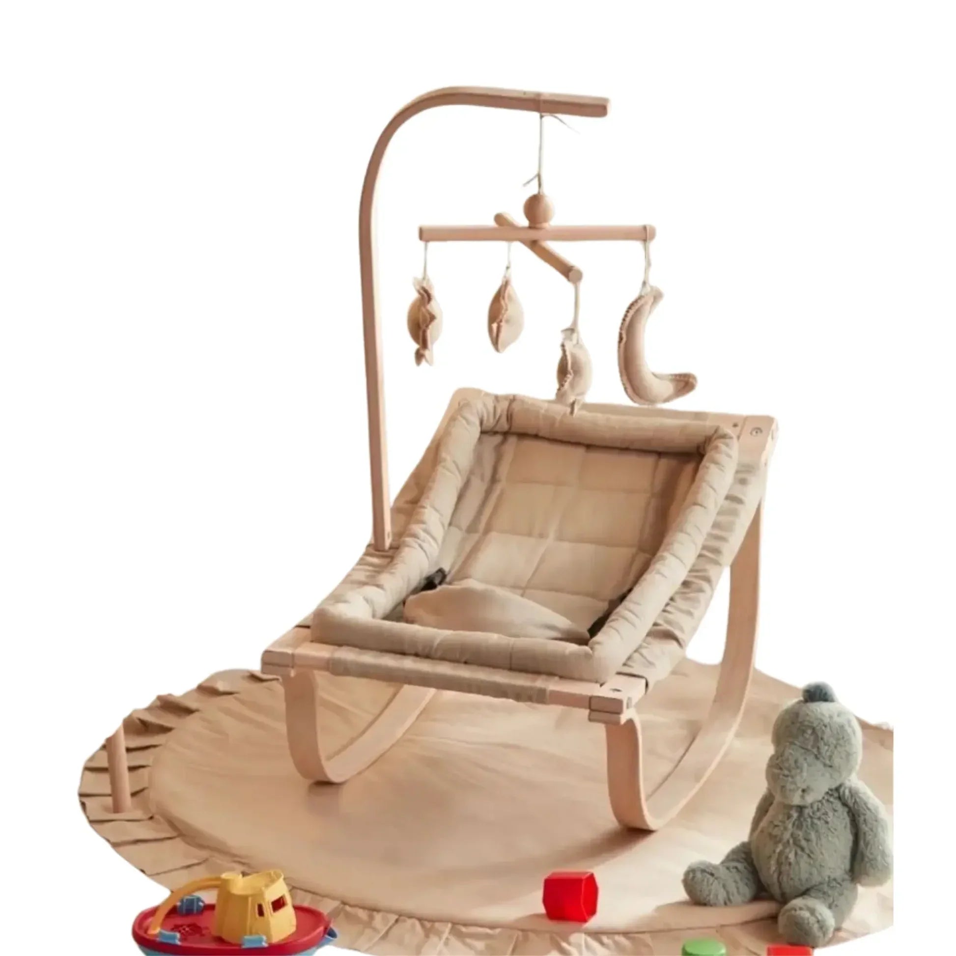 Wooden Baby Bouncer 2-in-1 Bouncer & Rocker