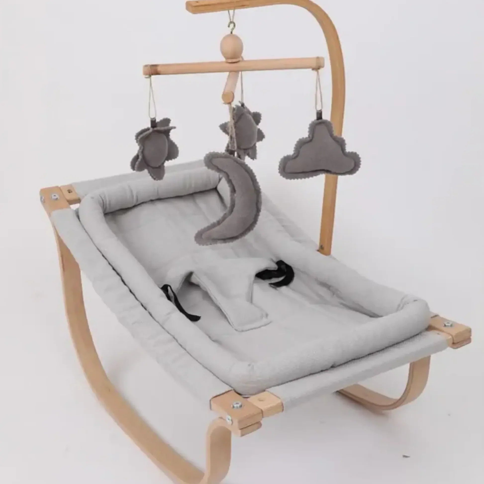 Wooden Baby Bouncer 2-in-1 Bouncer & Rocker