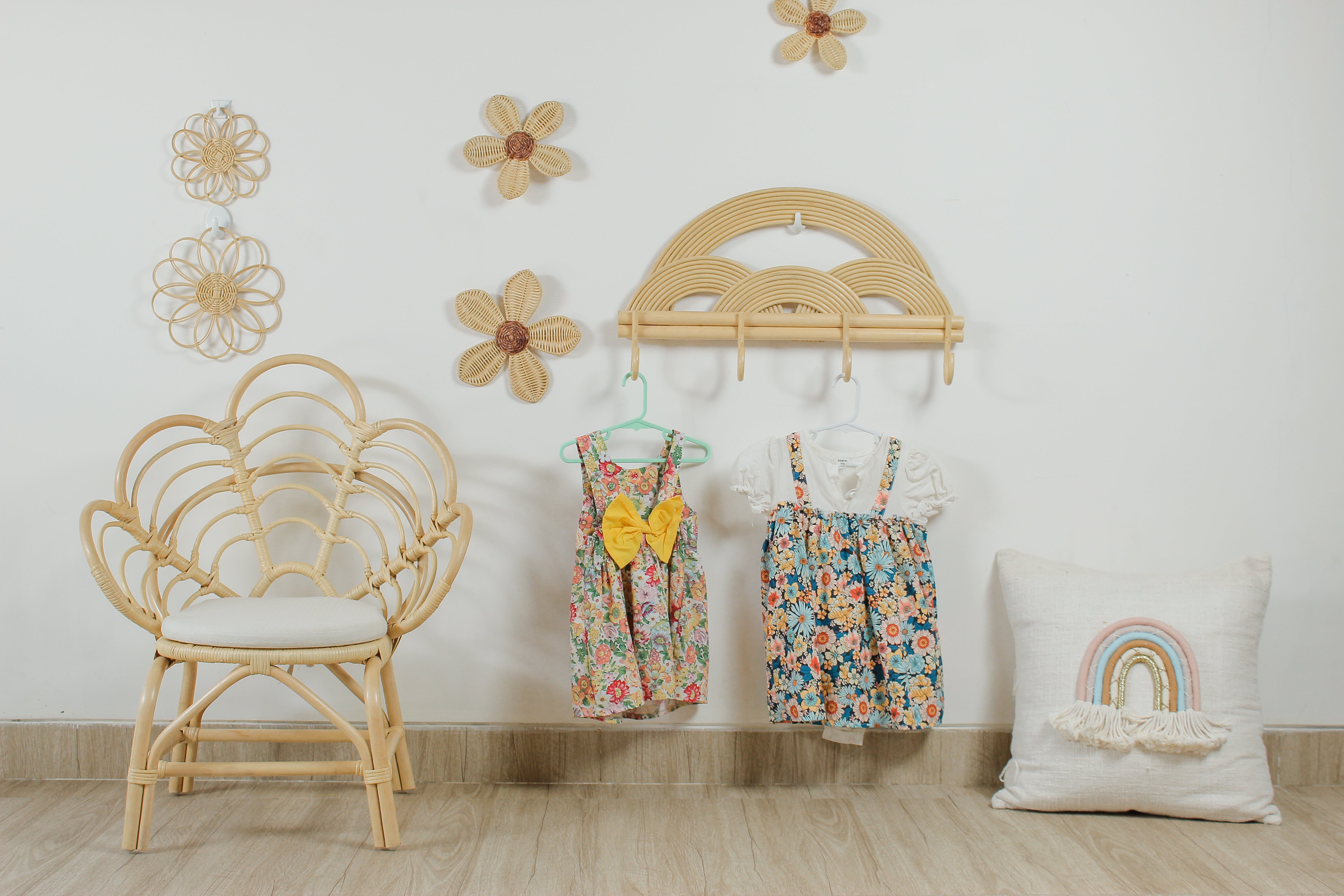 Lullaby Rattan Blossom Dreams Girls Bedroom Rattan Decorative Flower Chair