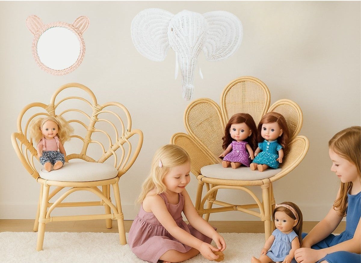 Lullaby Rattan Blossom Dreams Girls Bedroom Rattan Decorative Flower Chair