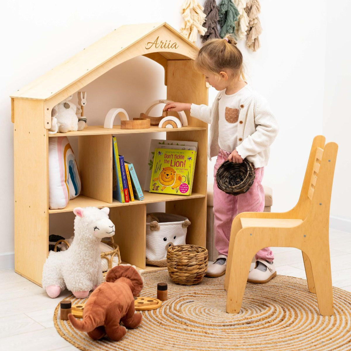 Enjoy the Wood White Dollhouse Bookcase