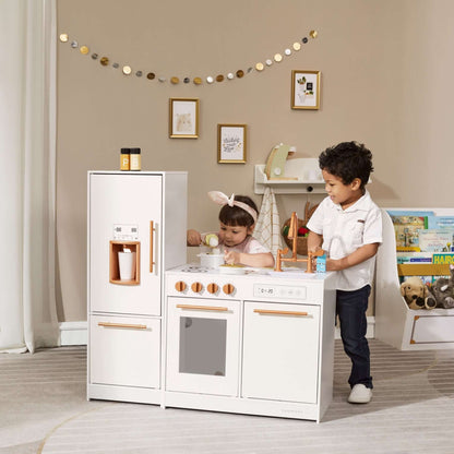 Teamson Kids Little Chef Milano Two-Piece Modular Modern Delight Play Kitchen TD-13811A children playing