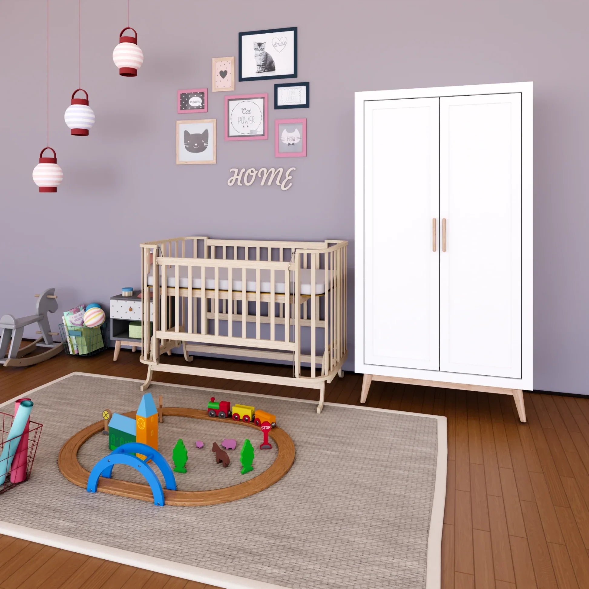 Wooden Bassinet & Bedside Sleeper