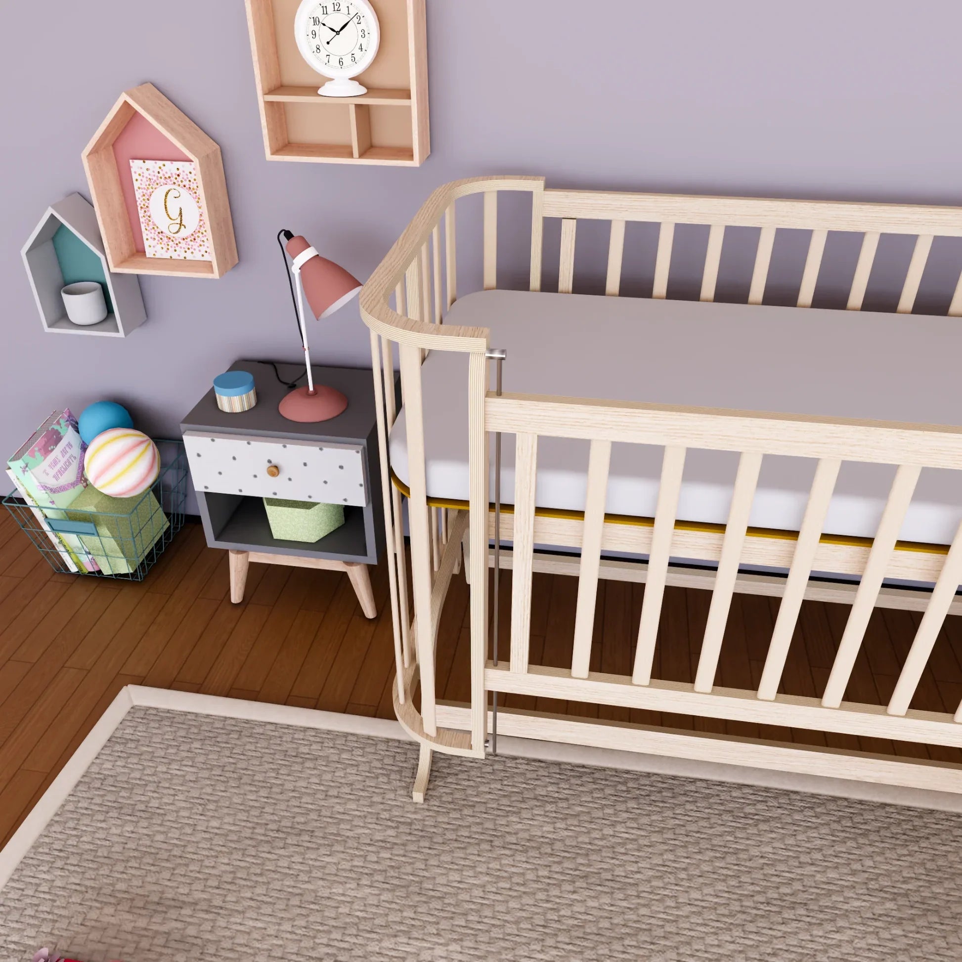 Wooden Bassinet & Bedside Sleeper