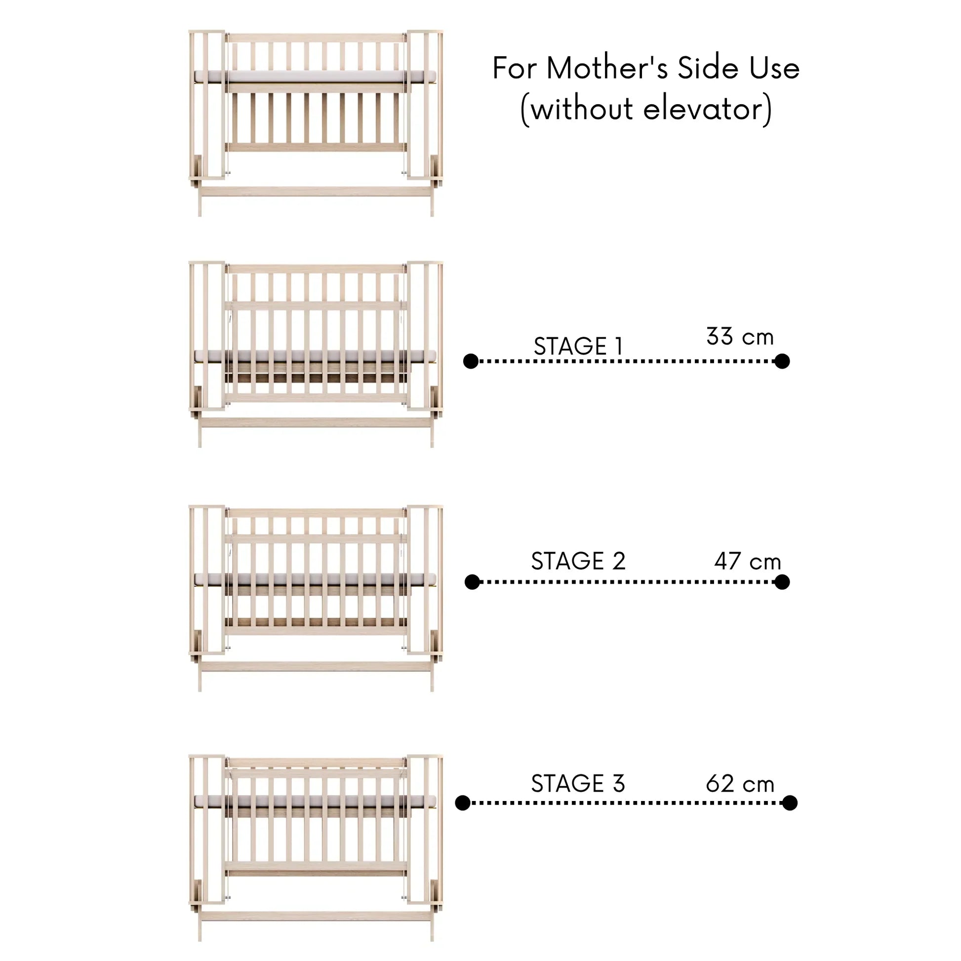 Wooden Bassinet & Bedside Sleeper