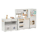 Teamson Kids Little Chef Atlanta Large Modular Play Kitchen TD-13850B white background angle view white kitchen