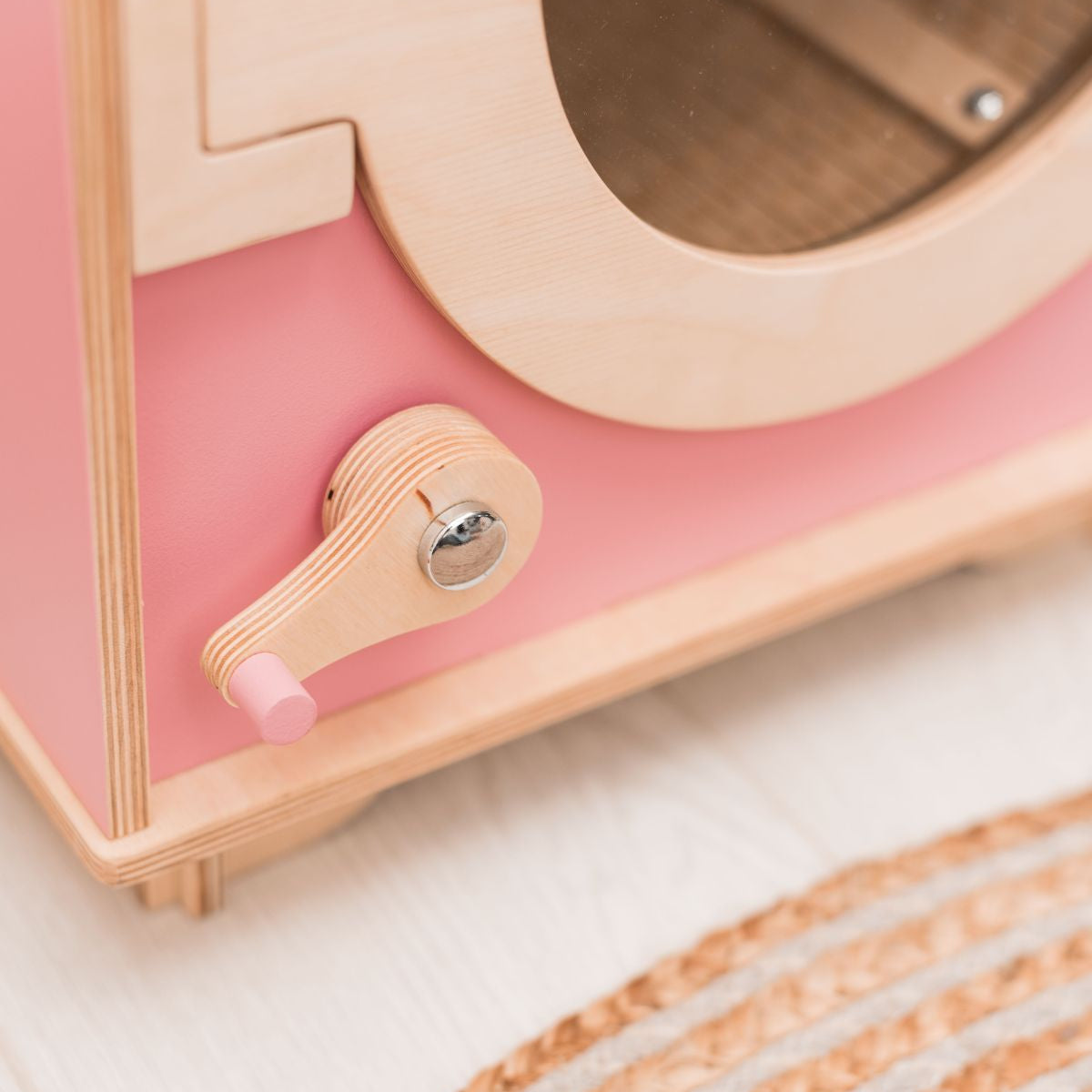Enjoy the Wood Color Wooden Toy Washing Machine