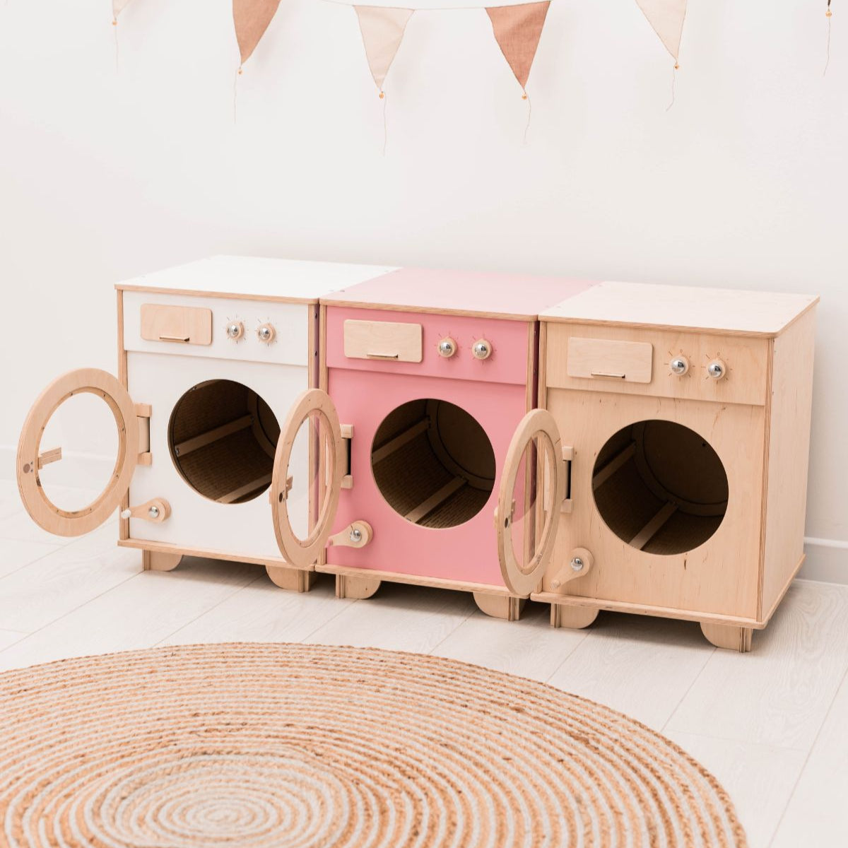 Enjoy the Wood Natural Wooden Toy Washing Machine