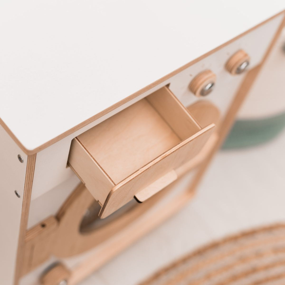 Enjoy the Wood Natural Wooden Toy Washing Machine